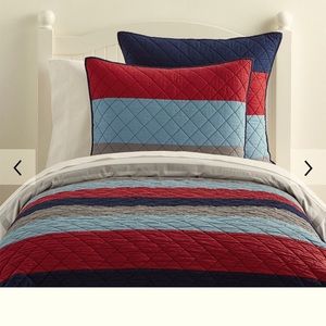 Pottery Barn Kids Block Quilt & Sham Set